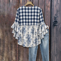Vintage-Bluse Mit Blumenmuster