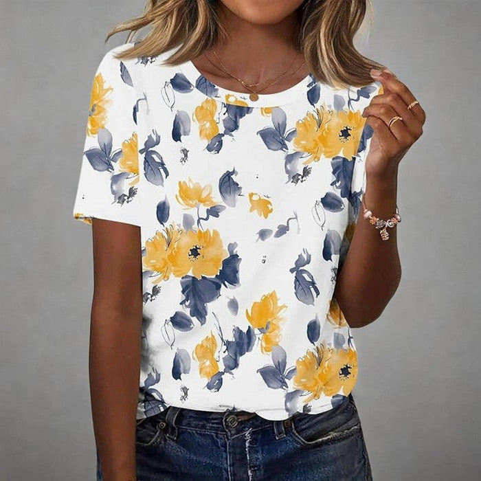 Vintage T-Shirt Mit Blumendruck
