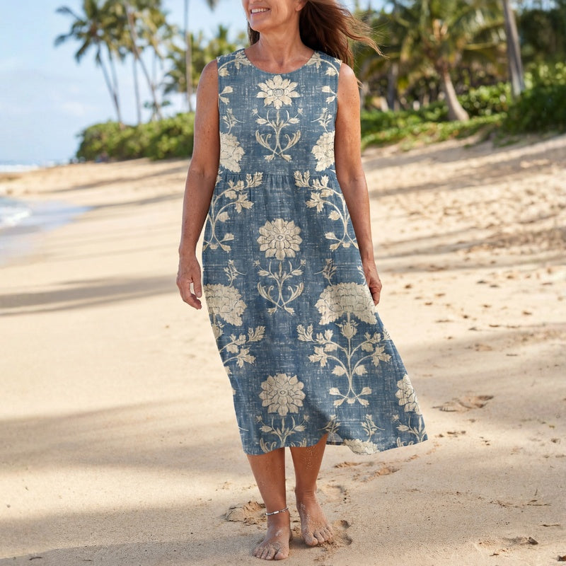 Lässiges Kleid Mit Blumenmuster