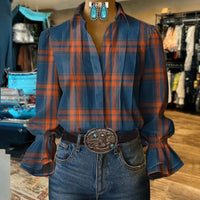 Vintage Karierte Bluse