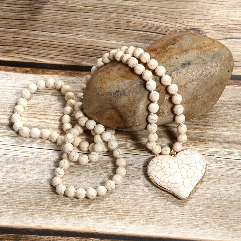 Böhmische Perlen-Anhängerhalskette