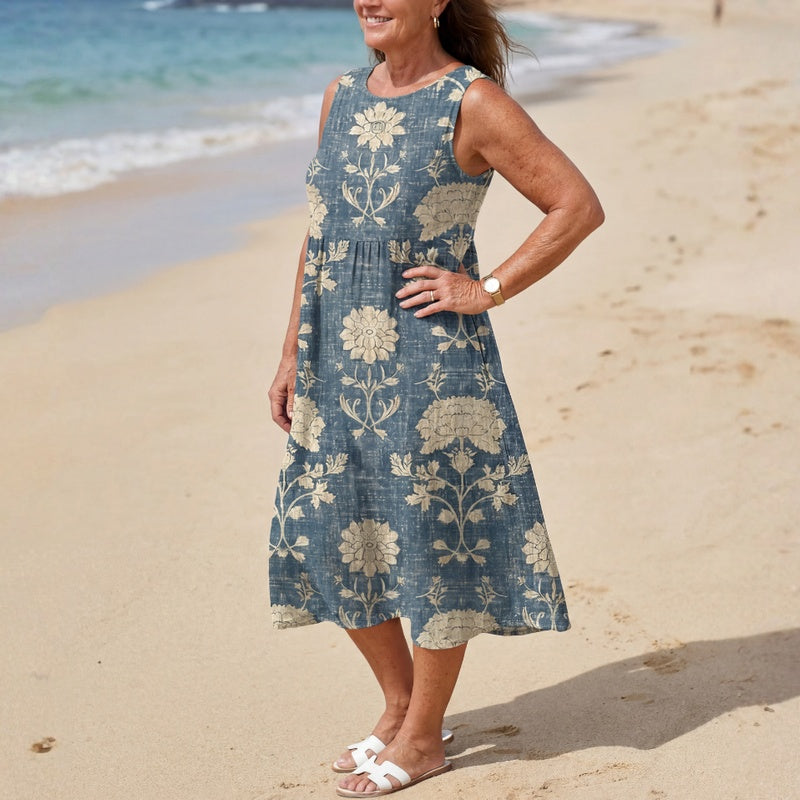 Lässiges Kleid Mit Blumenmuster