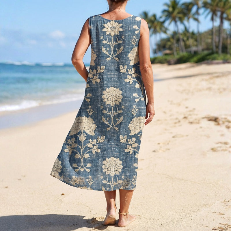 Lässiges Kleid Mit Blumenmuster