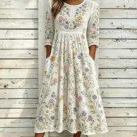 Lässiges Kleid Mit Blumenmuster