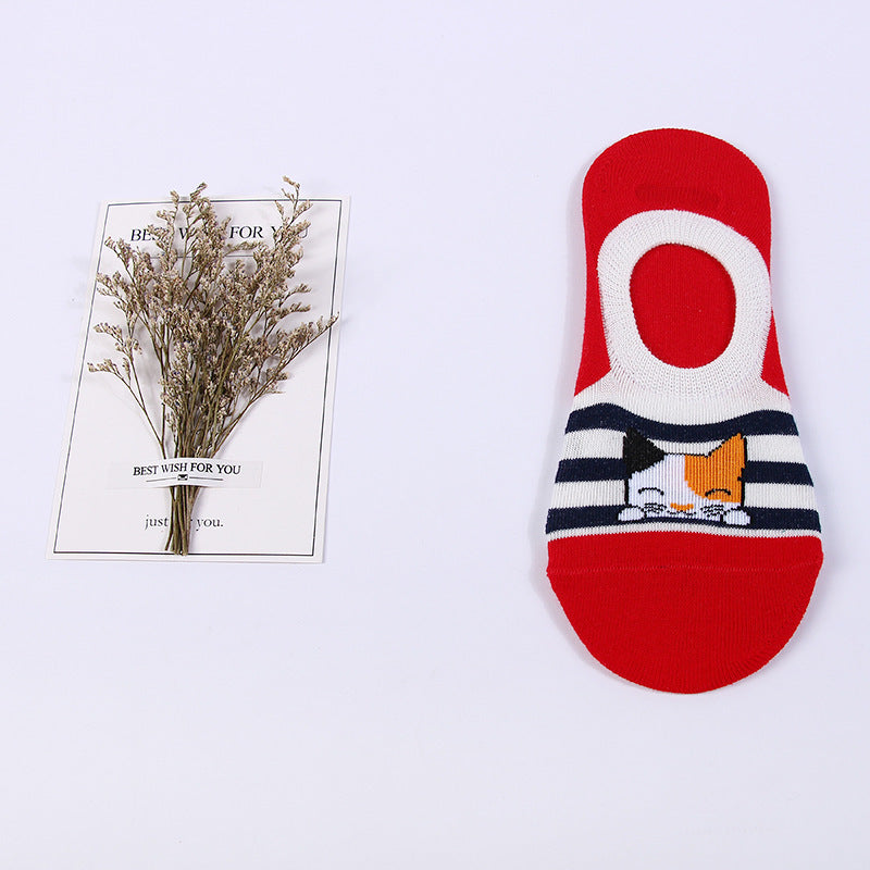 Lässige Socken Mit Katzenmuster
