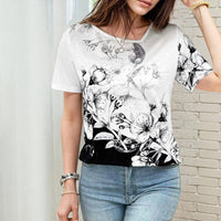 Vintage T-Shirt Mit Blumendruck