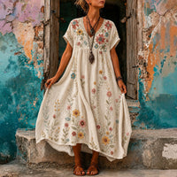 Lässiges Kleid Mit Blumenmuster