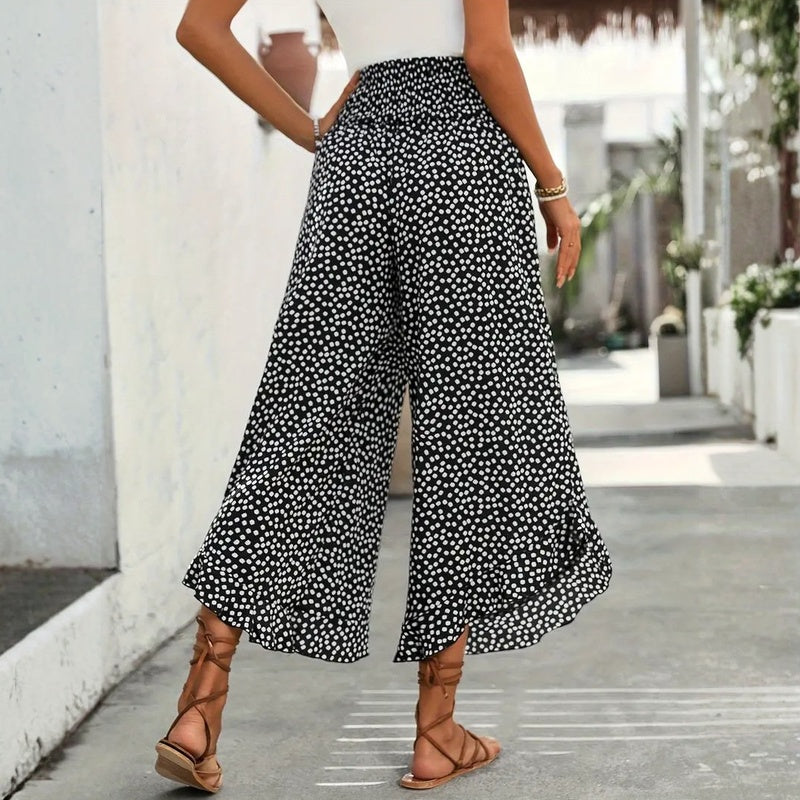 Lässige Weite Hose Mit Punkten