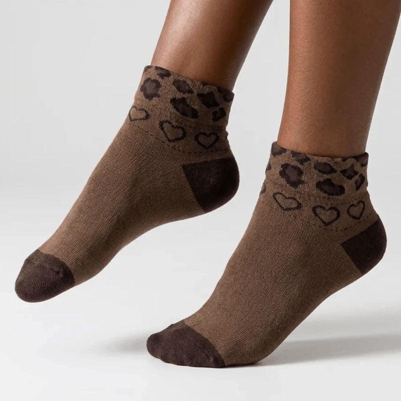 Vintage-Socken Mit Leopardenmuster