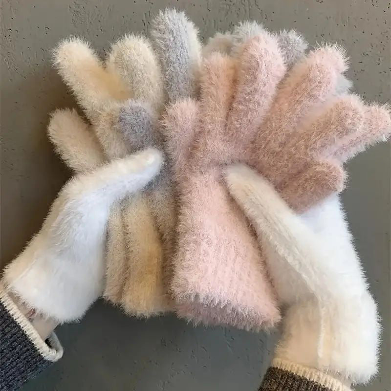 Einfarbige Warme Handschuhe
