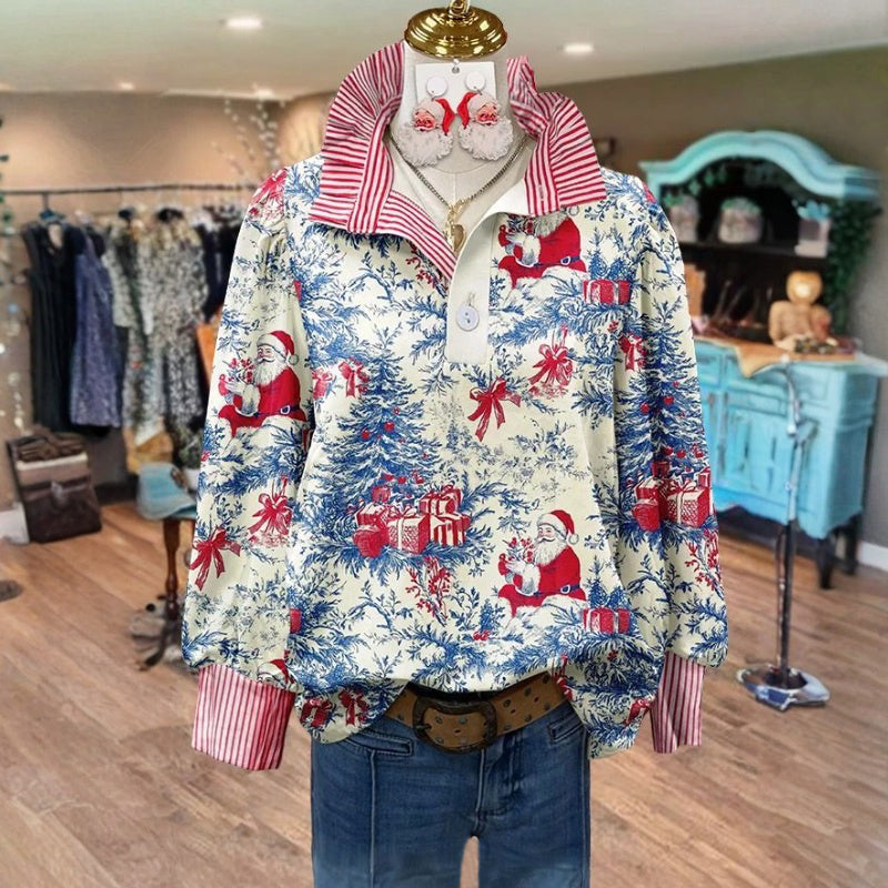 Vintage Weihnachtsbluse