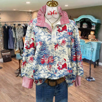 Vintage Weihnachtsbluse