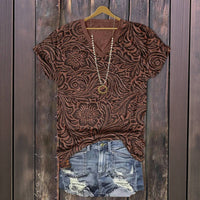 Vintage T-Shirt Mit Blumendruck