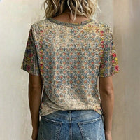 Vintage-T-Shirt Mit Blumenmuster