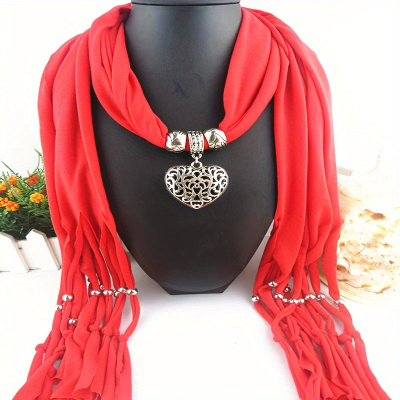 Vintage-Schal Mit Herzanhänger
