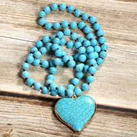 Böhmische Perlen-Anhängerhalskette