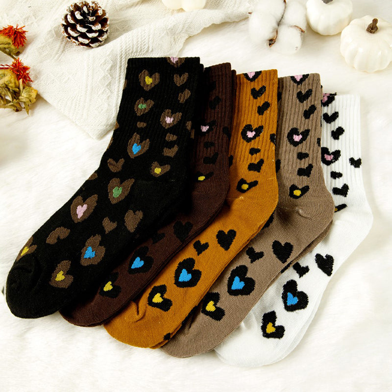 Lässige Socken Mit Herz-Print