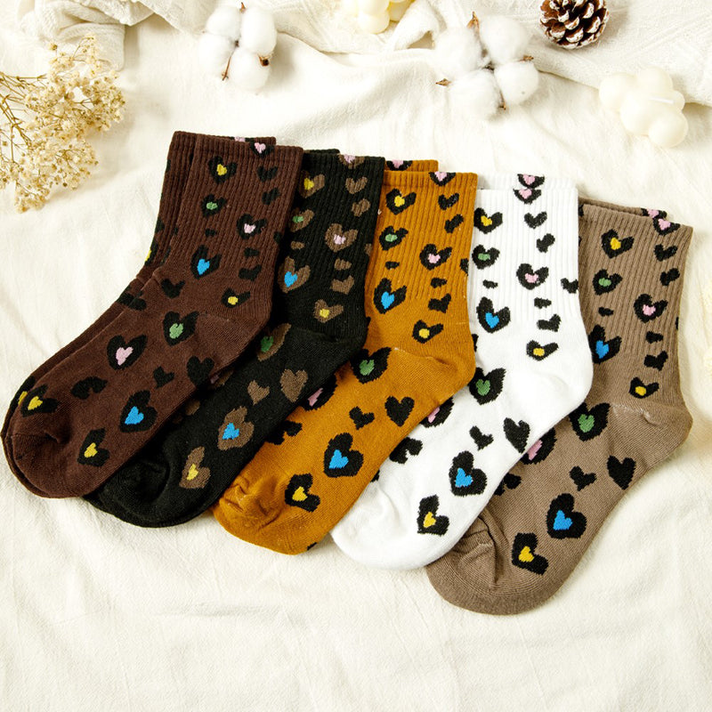 Lässige Socken Mit Herz-Print