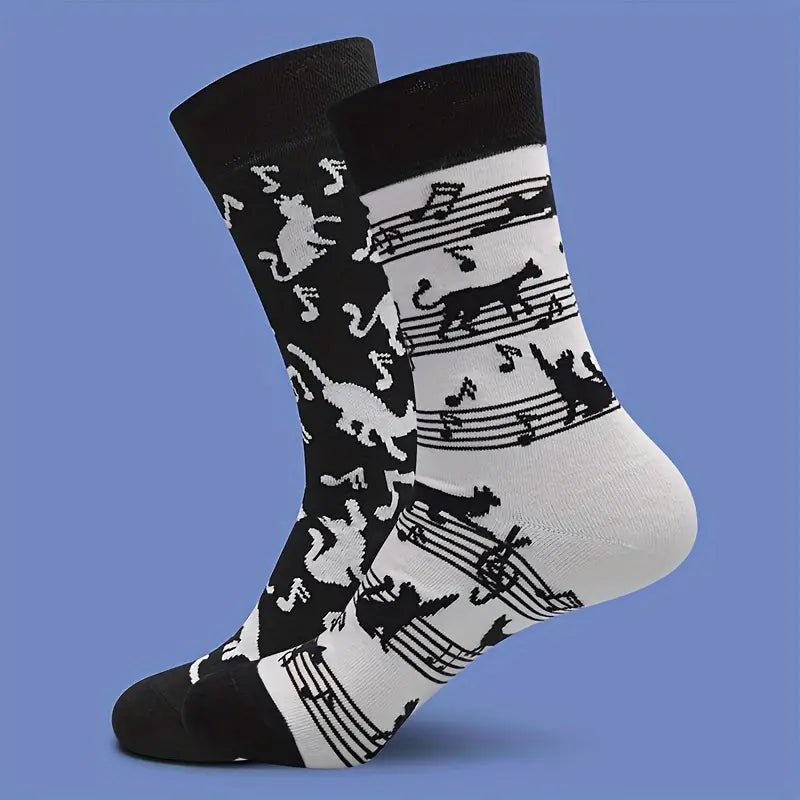 Kreative Socken Mit Katzenmuster