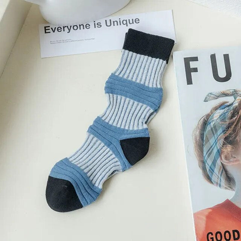 Lässige Gestreifte Socken