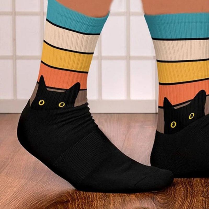 Niedliche Socken Mit Katzenmuster