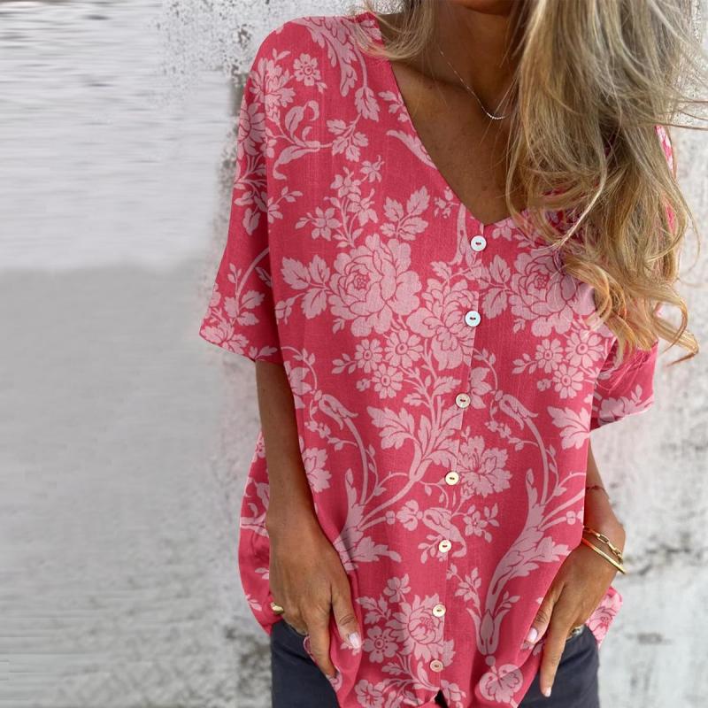 Lässige Bluse Mit Blumenmuster