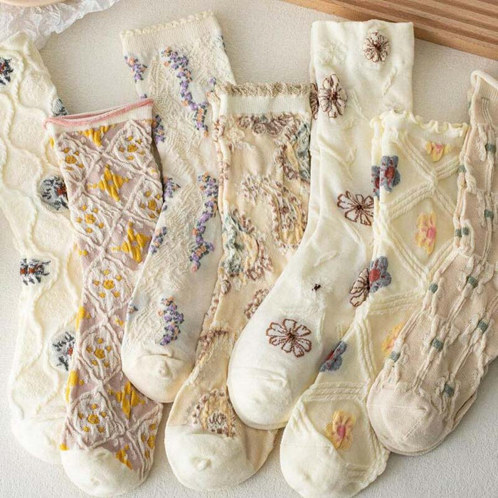 Lässige Blumensocken