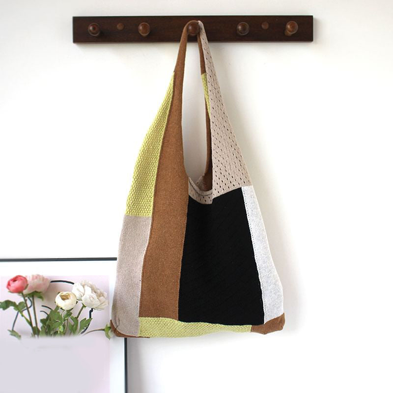 Vintage Patchwork-Stricktasche