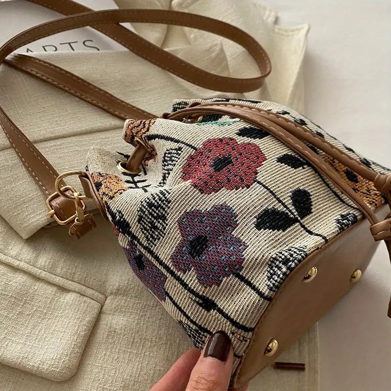 Vintage Tasche Mit Blumenmuster