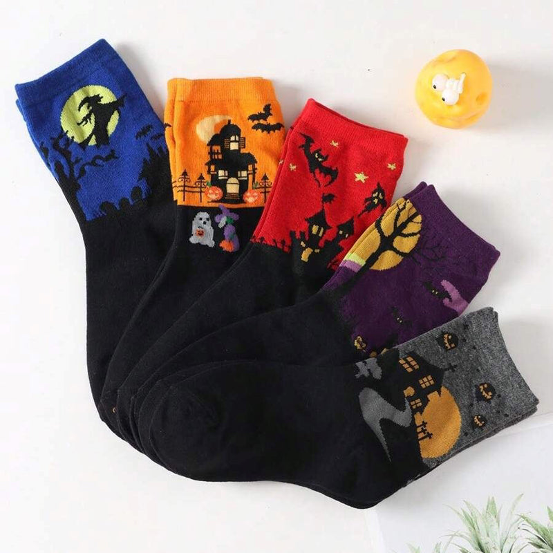 Packung Mit 5 Paar Halloween-Socken