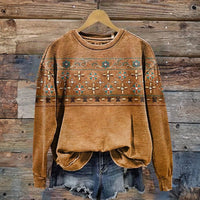 Vintage-Sweatshirt Mit Blumendruck