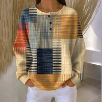Vintage-Sweatshirt Mit Farbblock