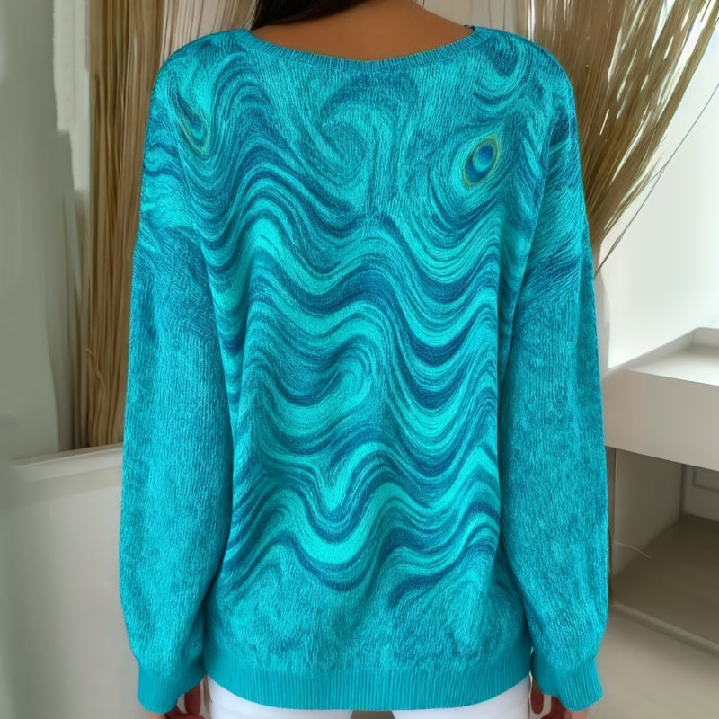 【Lange Ärmel】Lässiges T-Shirt Mit Farbverlauf