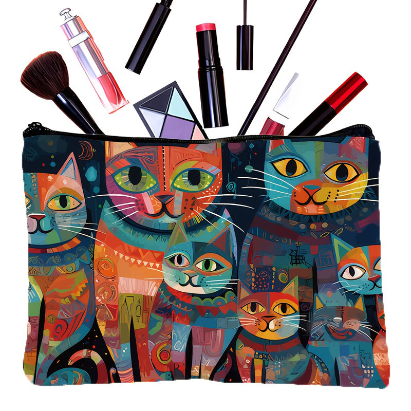 Bunte Tasche Mit Katzenmuster