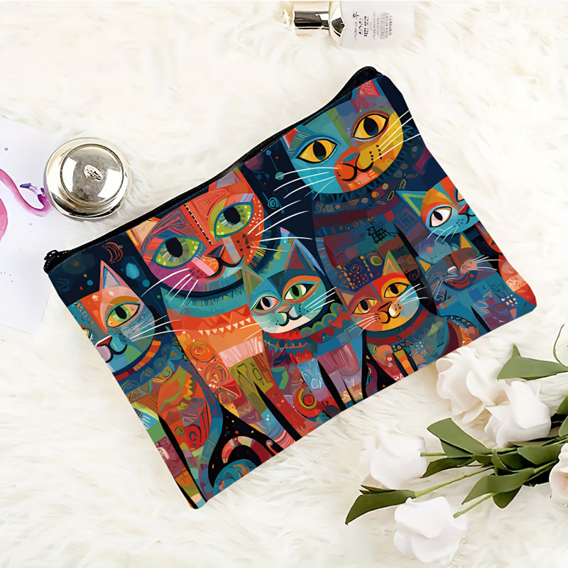 Bunte Tasche Mit Katzenmuster