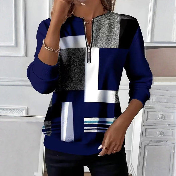 Vintage-Sweatshirt Mit Farbblock