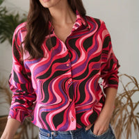 Vintage-Lässiges Bluse