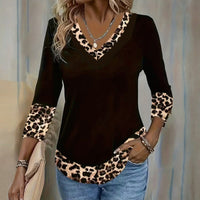 Lässiges T-Shirt Mit Leopardenmuster