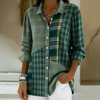 Vintage Karierte Bluse