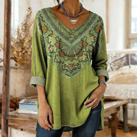 Vintage-Lässiges Bluse