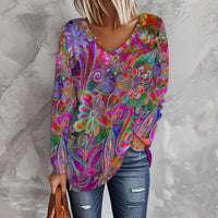 Vintage-T-Shirt Mit Blumenmuster