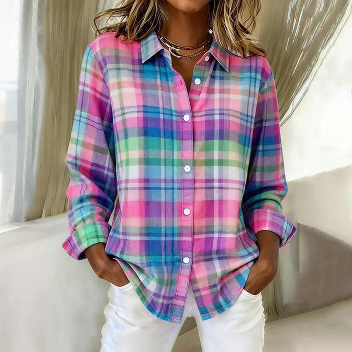 Bunte Karierte Bluse