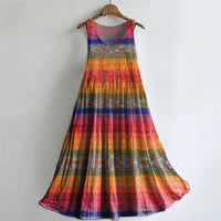 Vintage-Kleid mit Ethno-Print