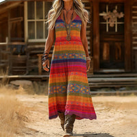 Vintage-Kleid mit Ethno-Print