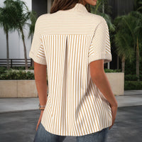 Vintage-Bluse Mit Streifen