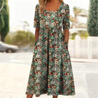 Vintage-Kleid Mit Blumenmuster
