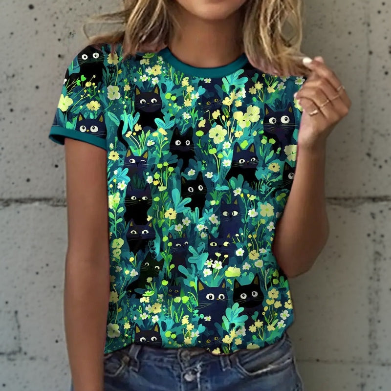 Vintage-T-Shirt Mit Blumenmuster