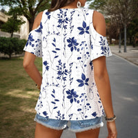 Elegante Bluse Mit Blattdruck