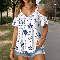 Elegante Bluse Mit Blattdruck