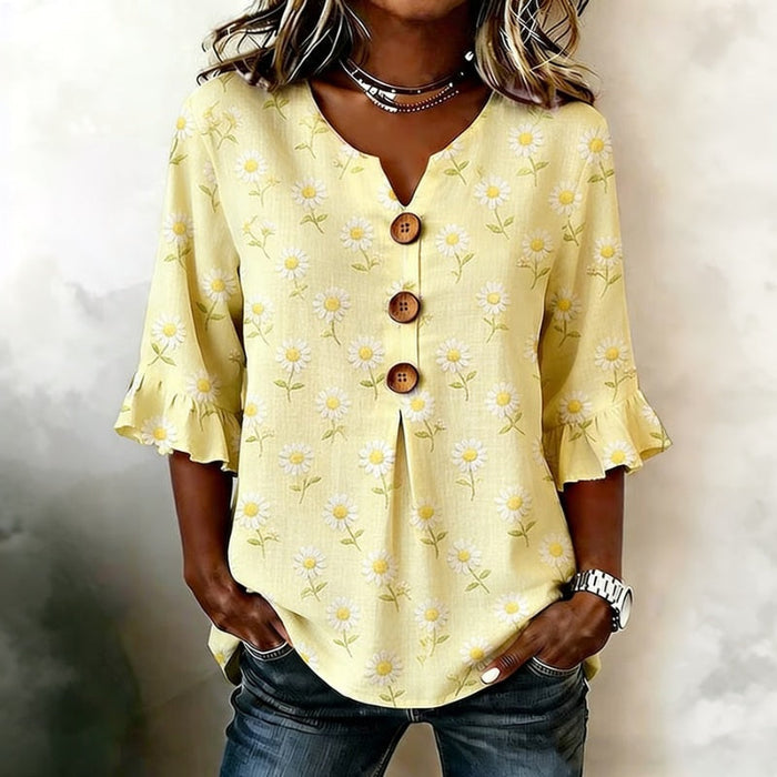 Vintage-Bluse Mit Blumenmuster